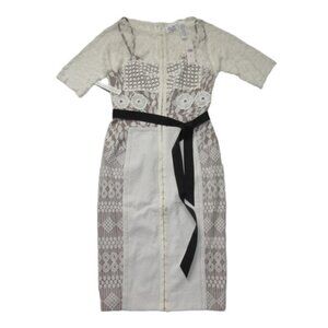 Beguile By Byron Lars Dress Womens 12 Carissima Sheath Dress White Lace